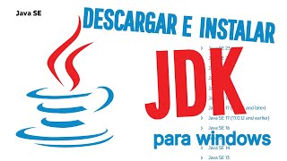 ☑ Descargar e instalar JDK java para windows ULTIMA VERSION