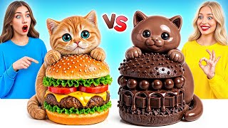 Real Food vs Chocolate Food Challenge | Simple Cooking Hacks by Multi DO Challenge