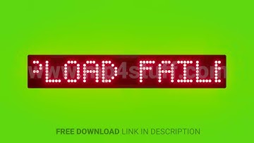 File Upload Failed Try Again Scrolling Red Dot Matrix LED Text Animation on Green Screen Seamless Lo