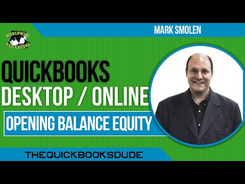 QuickBooks Equity - What is Opening Balance Equity?