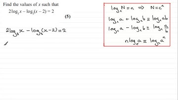 Log Equation : C2 Edexcel June 2012 Q2 : ExamSolutions Maths Tutorials