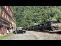 Main Street Faces The Trains!  Mountain Town Built On The Railroad!  Matewan West Virginia 4 Trains!