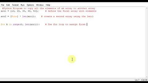 Python Program to copy all the elements of an array to another array
