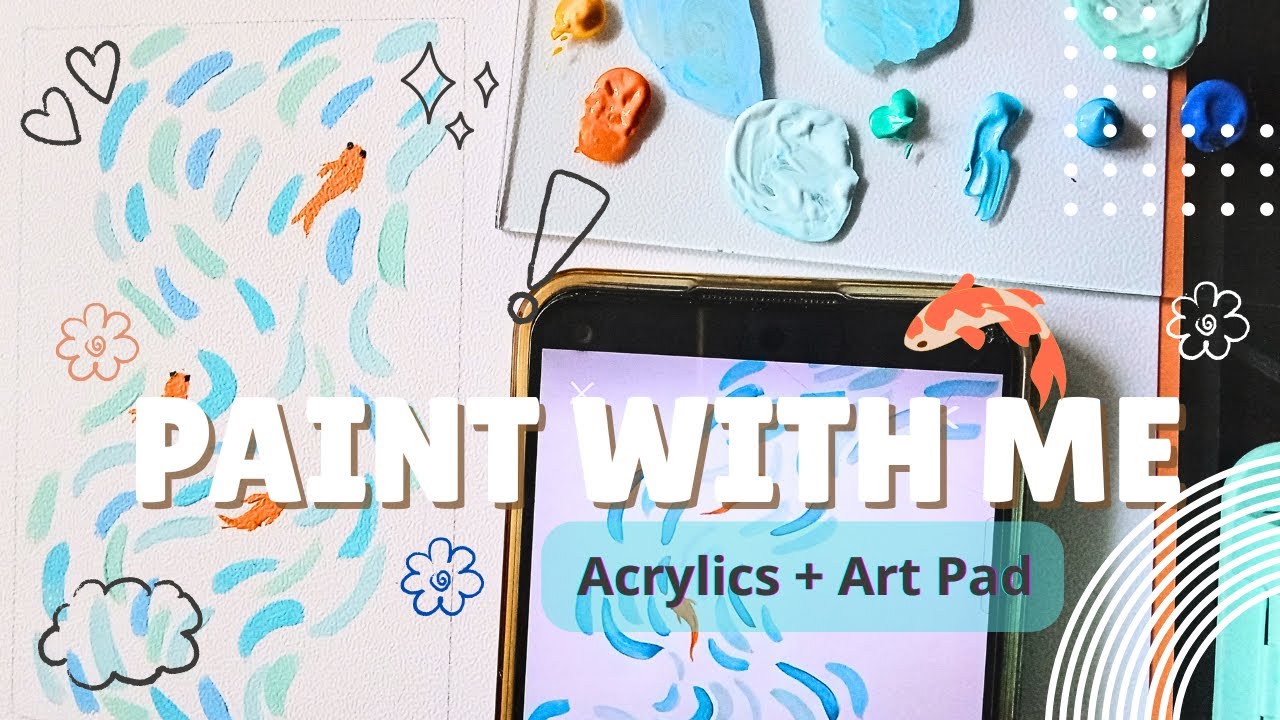 🎨 Orange Small Koi Fish Painting 💦🐡 | Acrylic for Beginners | Pinterest Inspiration