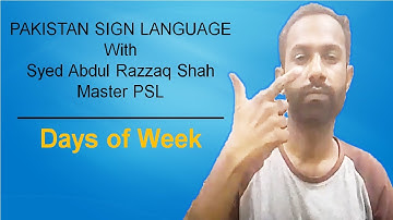 Days of  Week | PSL | Urdu SUB | Lesson - 001