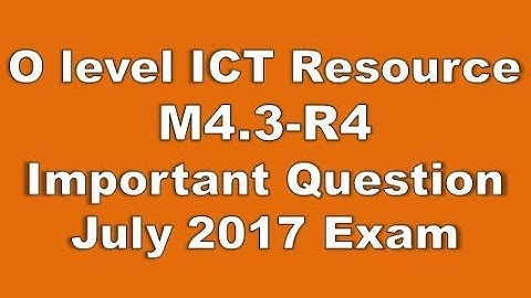 Doeacc Nilelit O level Important Question For ICT M4.3-R4 July 2017 Preparation Full Explain Hindi