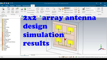 cst studio suite for 2x2 array simulation optimization results