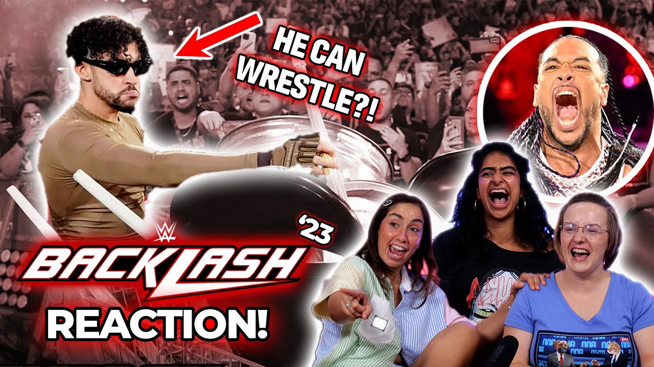 (We freak out for) Bad Bunny vs Damian Priest @ Backlash 2023 | Girls React to WWE! 