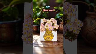DIY Flower Vase with real flowers💐___#diy#art#flowers#flowervase#craft#craft#shorts#views#follower