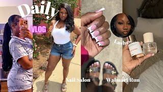 Daily Vlog | Walmart Run, Nail Salon, Lashes & Hair 