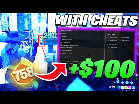 Using FORTNITE CHEATS in Solo Victory Cup **BEST SOFTAIM** 🏆 +$100