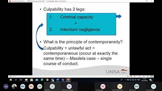 criminal Law CRW2601 STUDY UNIT 07 online class 2021 UNISA LLB