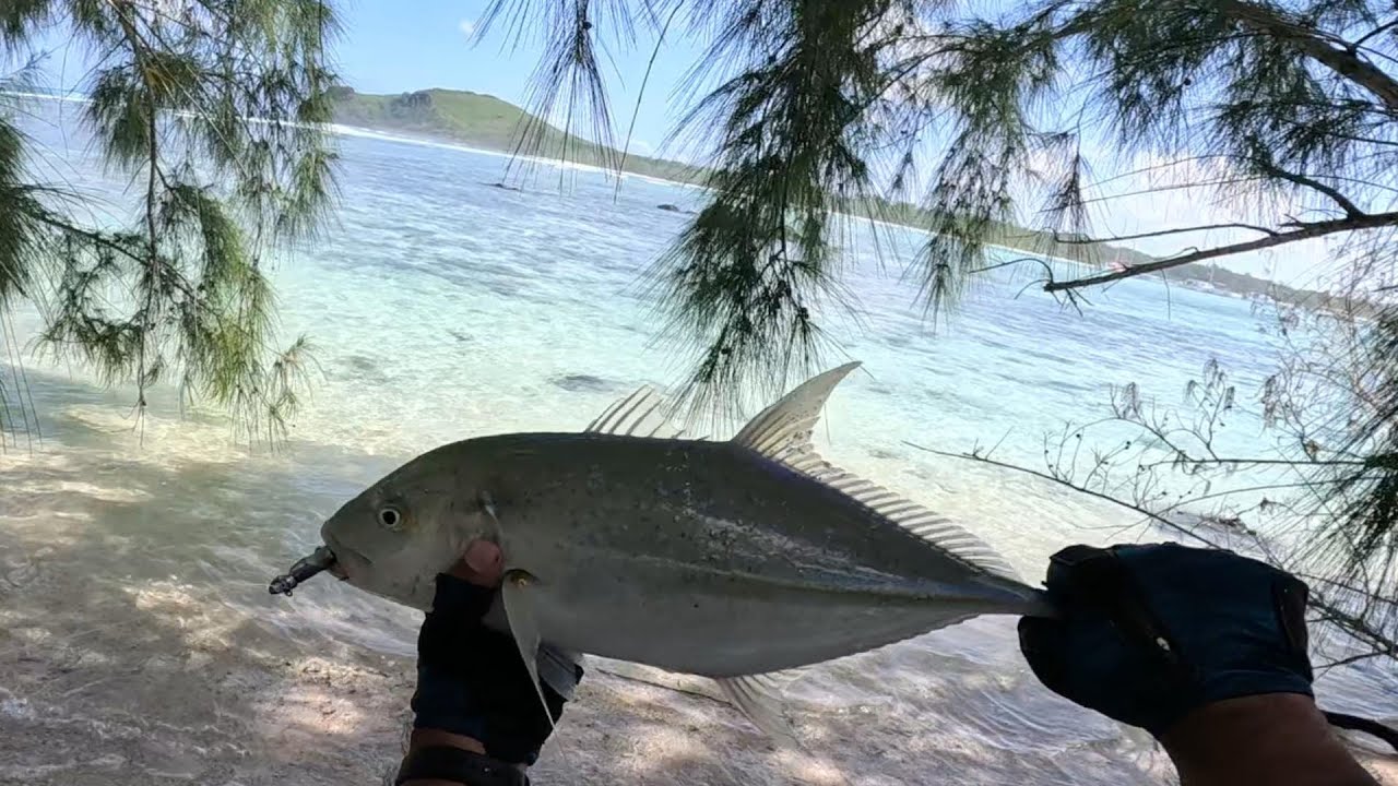 Shore Casting during trip to lot Gabriele  Fishing Beach Mauritius 2023