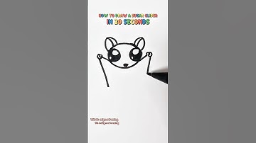 🤎 How to Draw Sugar Glider 🤎Drawing a cute Sugar Glider Easy step by step tutorial #shorts #fyp