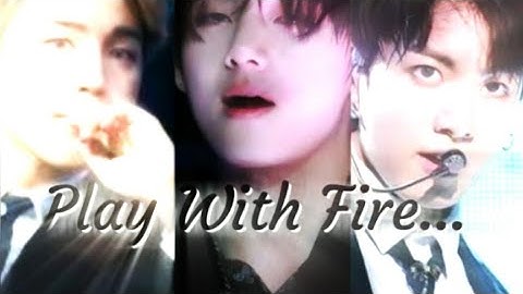 [FMV] fmv of maknae line Bts on Play with Fire #jungkook #taehyung #jimin #Bts #kpop #maknaeline