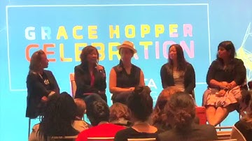 Frances West speaking at Grace Hopper Conference