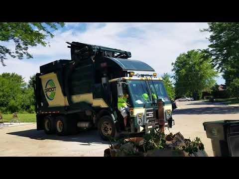 Groot front loader collecting trash on July 9th