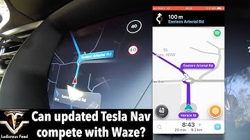 Tesla Model S Navigation Update Comparison with Waze | Ludicrous Feed | Tesla Tom