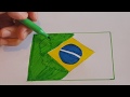 como desenhar a bandeira do Brasil, passo a passo