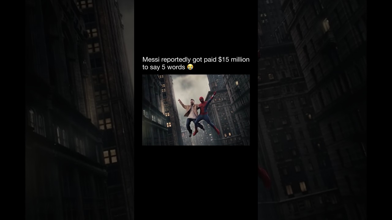 Messi and Spiderman ad😭 #messi #spiderman #spidermanbrandnewday #football #shorts