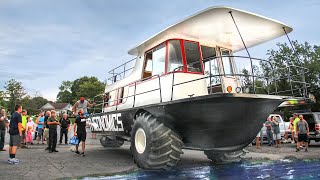 Amphibious Driving Houseboat Full Build  Ultimate OffRoad RV