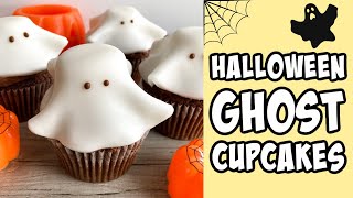 Halloween Ghost Cupcakes! Recipe tutorial #Shorts