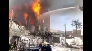 #والله_كااارثة...شوفوا حال هذا الشاب بسبب اااالحررريق مال الوزيريةالي اندلع اليوم 🔥