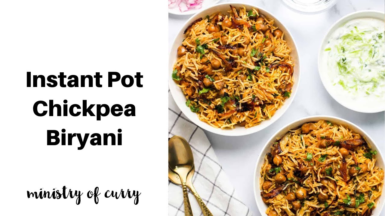 Instant Pot Chickpea Biryani (Chana Biryani)