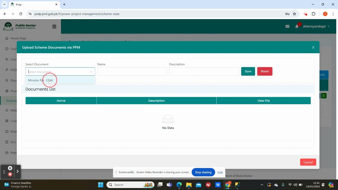 21- Uploading PC I /PC-II / Minutes of PSDP Schemes