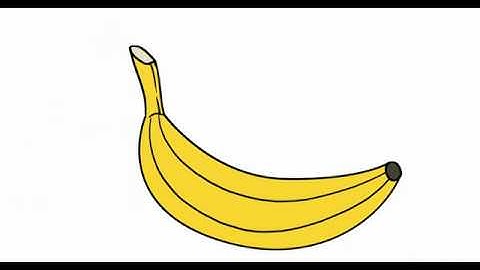 Hướng dẫn vẽ tranh tô màu hình quả chuối || How to Draw a Banana