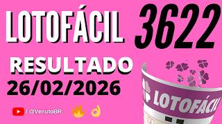 Resultado Lotofácil 3622