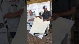 Testing how spray foam reacts behind double bubble wrap vs. house wrap.