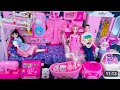 9 Minutes Satisfying with Unboxing Pink Barbie Princess Bedroom PlaySet Review Toys|ASMR