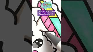 How to Color Salmon Sushi Roll Cute Adorable Coloring Book PG 1