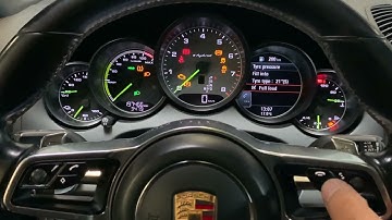 Porsche Cayenne tyre pressure reset
