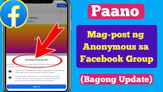 Paano mag-post nang hindi nagpapakilala sa facebook group bilang isang miyembro 2024