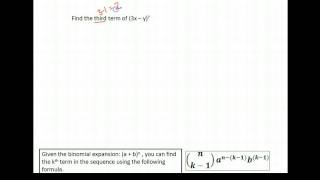 PreCalc A U8A5 finding the specific term in expansion
