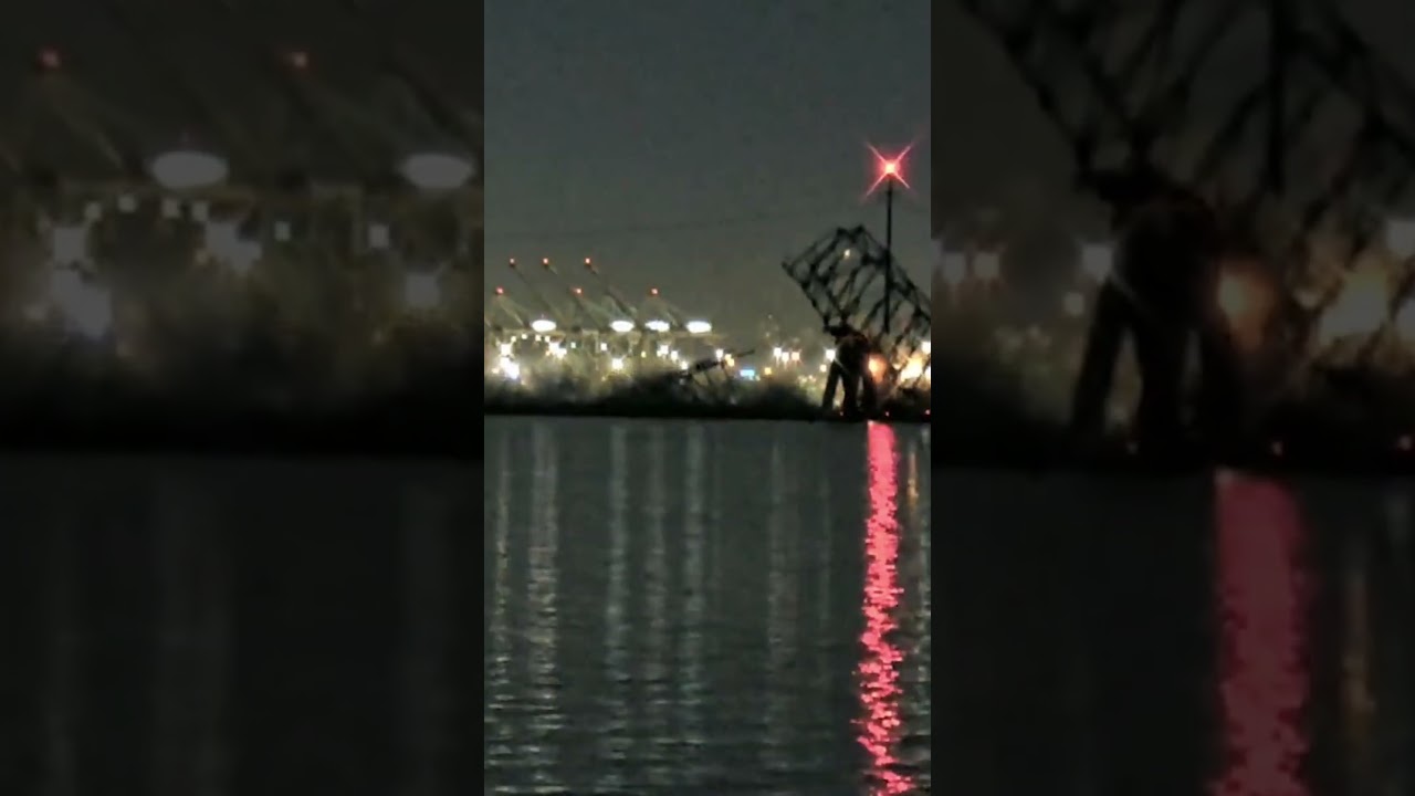 MOMENT BALTIMORE BRIDE COLLAPSES, 7 PEOPLE MISSING 