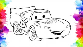 Đồ Chơi Tô Màu//Dạy Bé Tô Màu Ô tô Hoạt Hình-Coloring Cars//Coloring CARS 3 Lightning McQueen screenshot 4