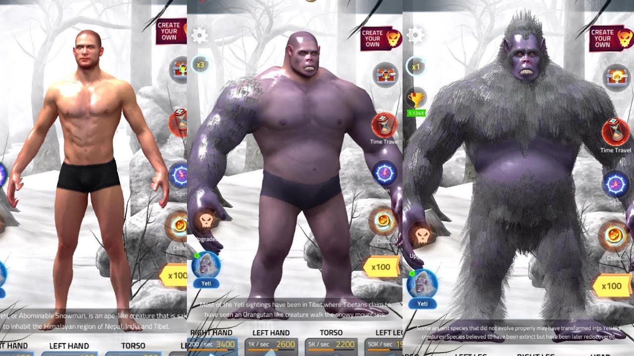 Yeti Transform Man to Yeti transformation- Idle Transformation 2021- - YouTube