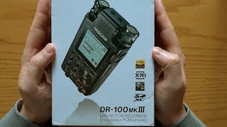 Tascam DR-100 MKIII - unboxing and settings