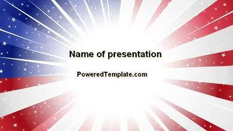 American Flag Stylized PowerPoint Template by PoweredTemplate.com