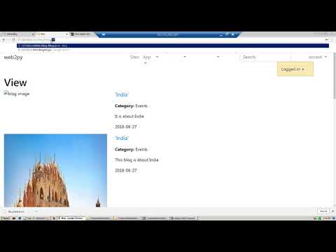 Web development using web2py and python part 23