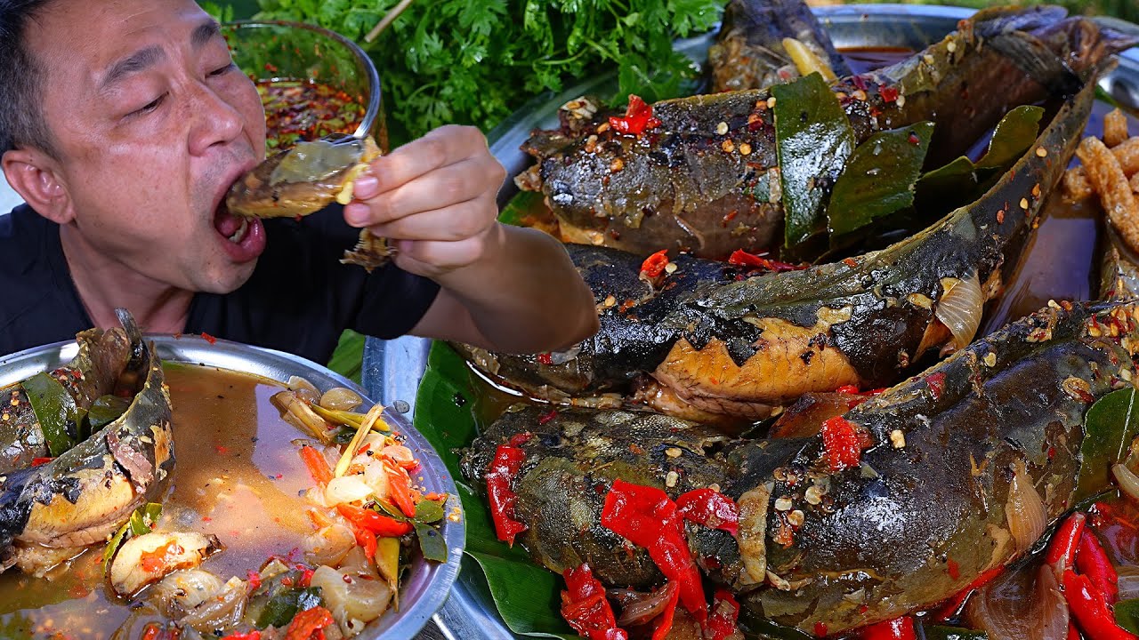 ปลาดุกต้มน้ำปลาร้า ปลาตัวใหญ่ๆเนื้อเหลืองหวานมัน ซดน้ำต้มปลาร้า ลำเหม๊าะขนาดครับ -19-07-2023-