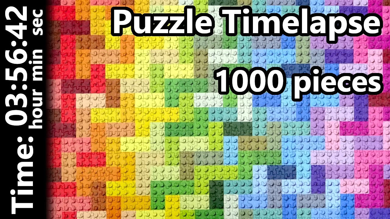 Rainbow Bricks 1000 pieces Lego jigsaw puzzle timelapse YouTube