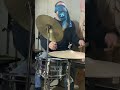 Drumming blindfolded. Beat 2. #drums #drumming #drummer #cowbell