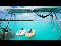 Sail Boat Moored on Paradise Island Kiribati - 4K VLOG 139