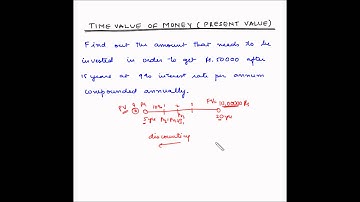 Present value of single cash flow - Example 1