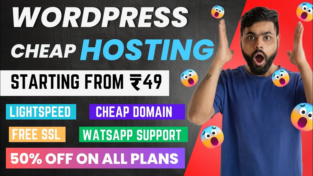Cheap wordpres hosting starting for 49rs best wordpress hosting 
