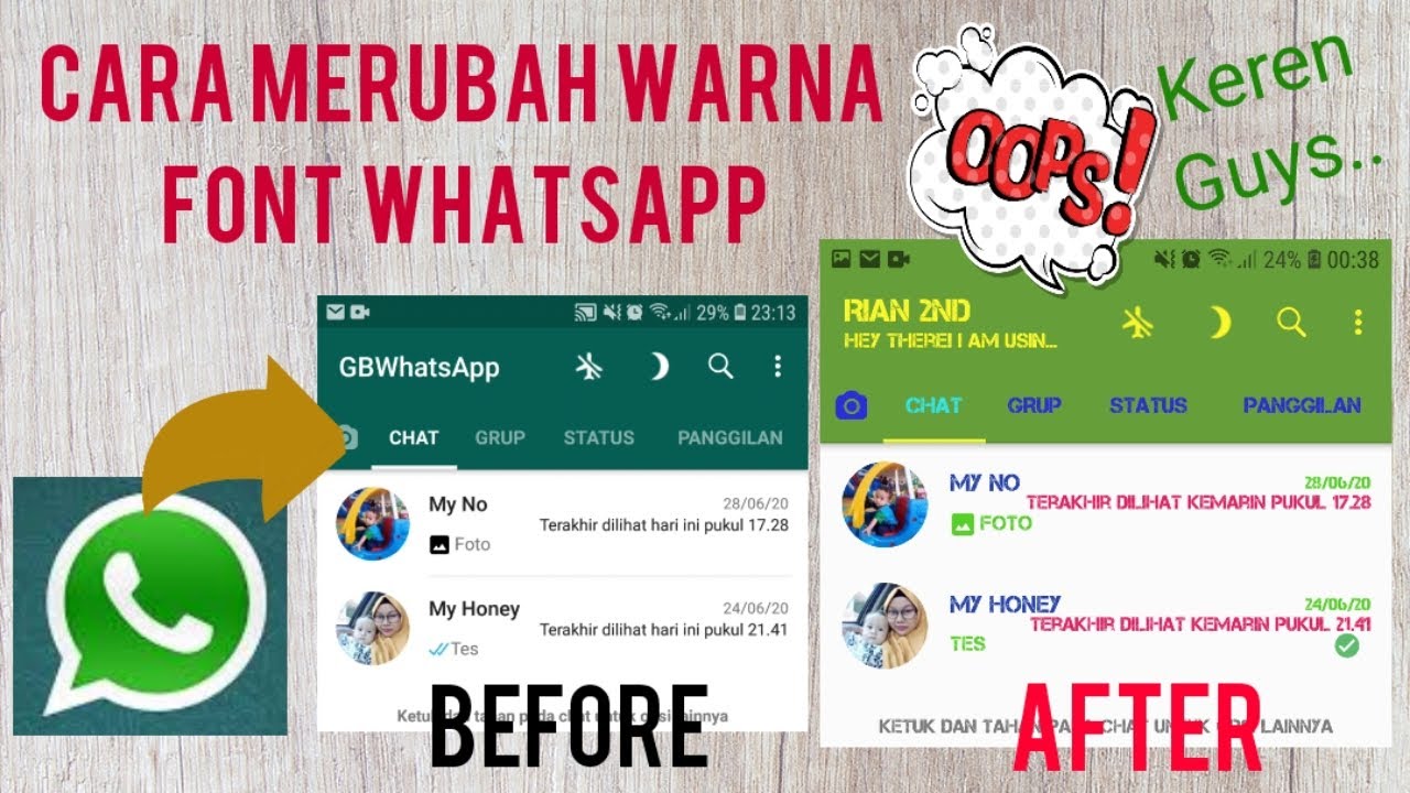 Cara merubah  warna  tulisan whatsapp  YouTube